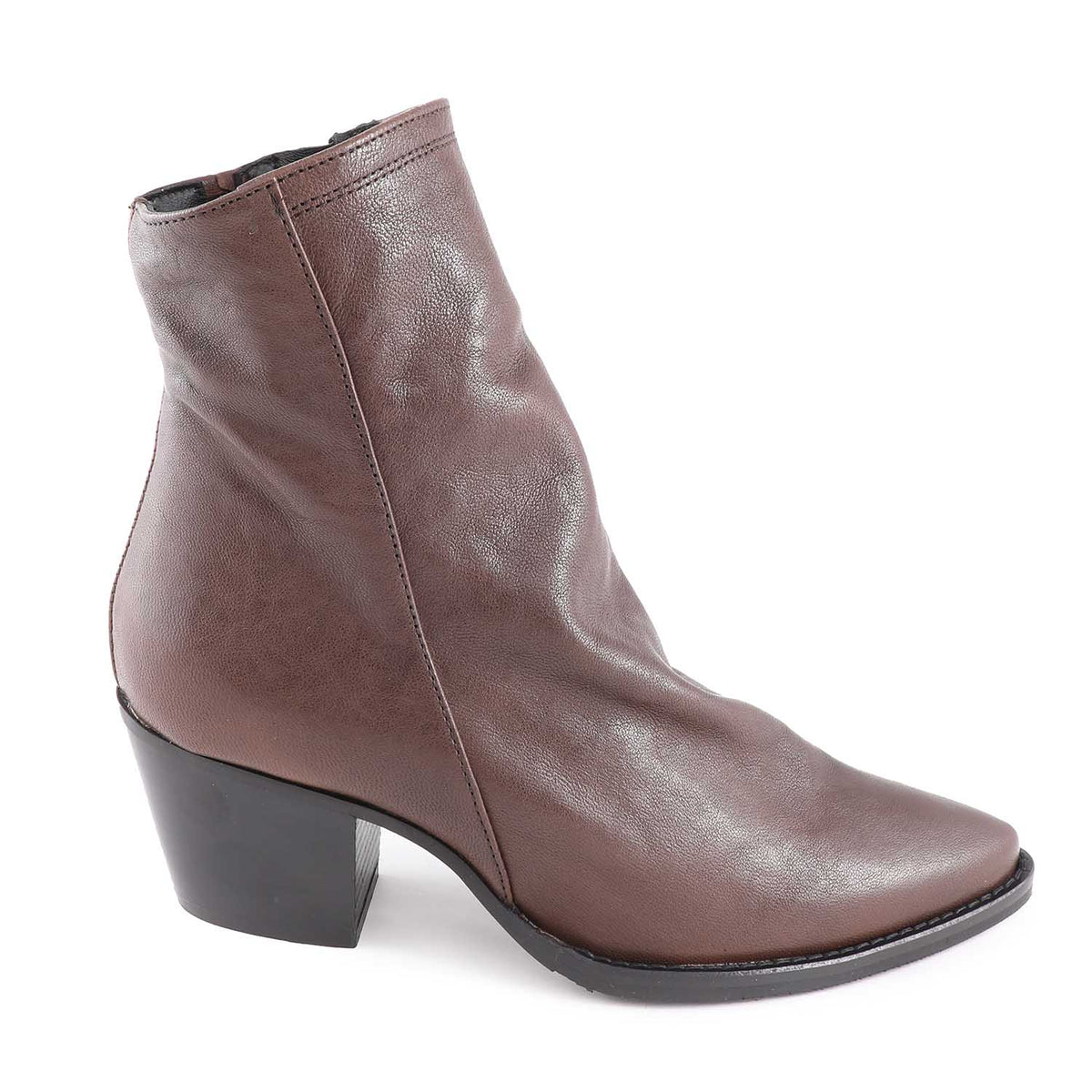 Italian Leather Western Boot Brown