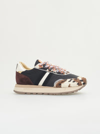 SERAFINI Torino Trainers Black Cow Brown
