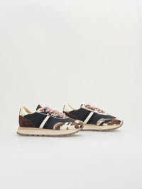 SERAFINI Torino Trainers Black Cow Brown