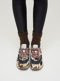 SERAFINI Torino Trainers Black Cow Brown