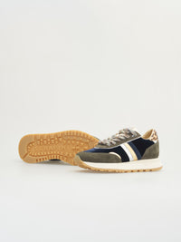 SERAFINI Torino Trainers Velvet Blue Green Leopard