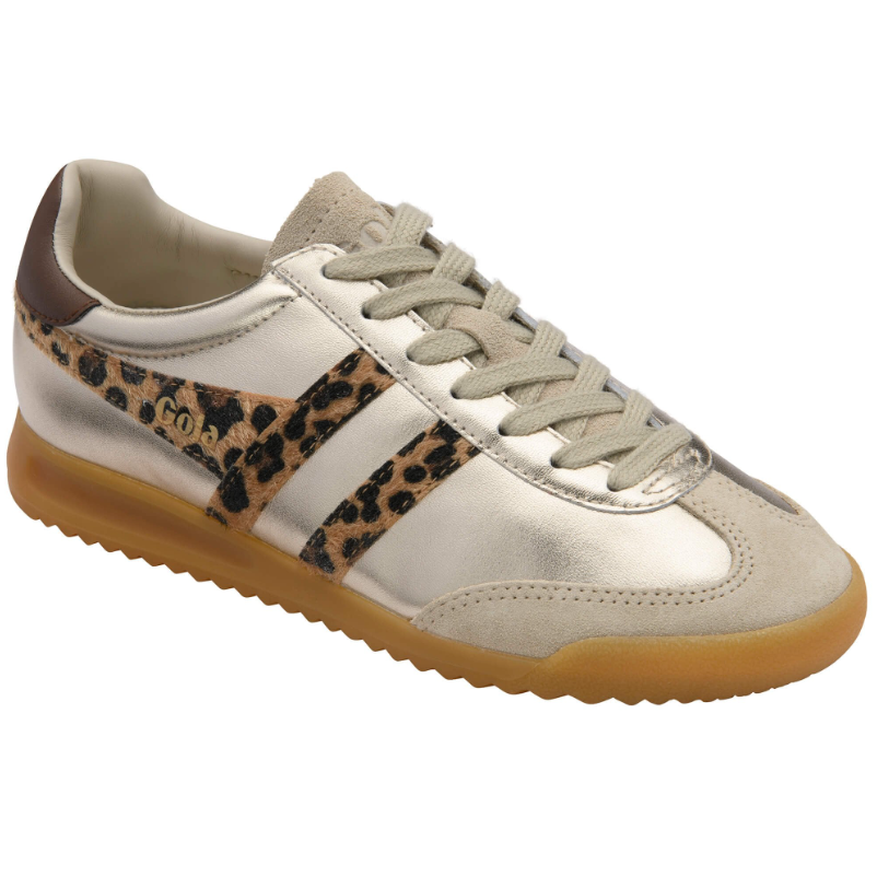 Torpedo Glimmer Safari trainer Gold/Leopard/Dark Brown
