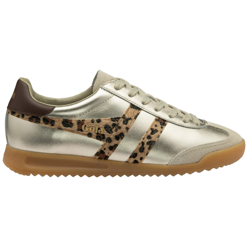 Torpedo Glimmer Safari trainer Gold/Leopard/Dark Brown