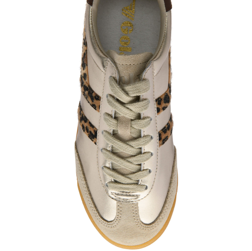 Torpedo Glimmer Safari trainer Gold/Leopard/Dark Brown