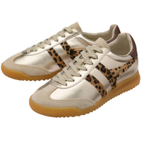 Torpedo Glimmer Safari trainer Gold/Leopard/Dark Brown