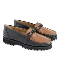 Verona Black Tan Leather Loafer
