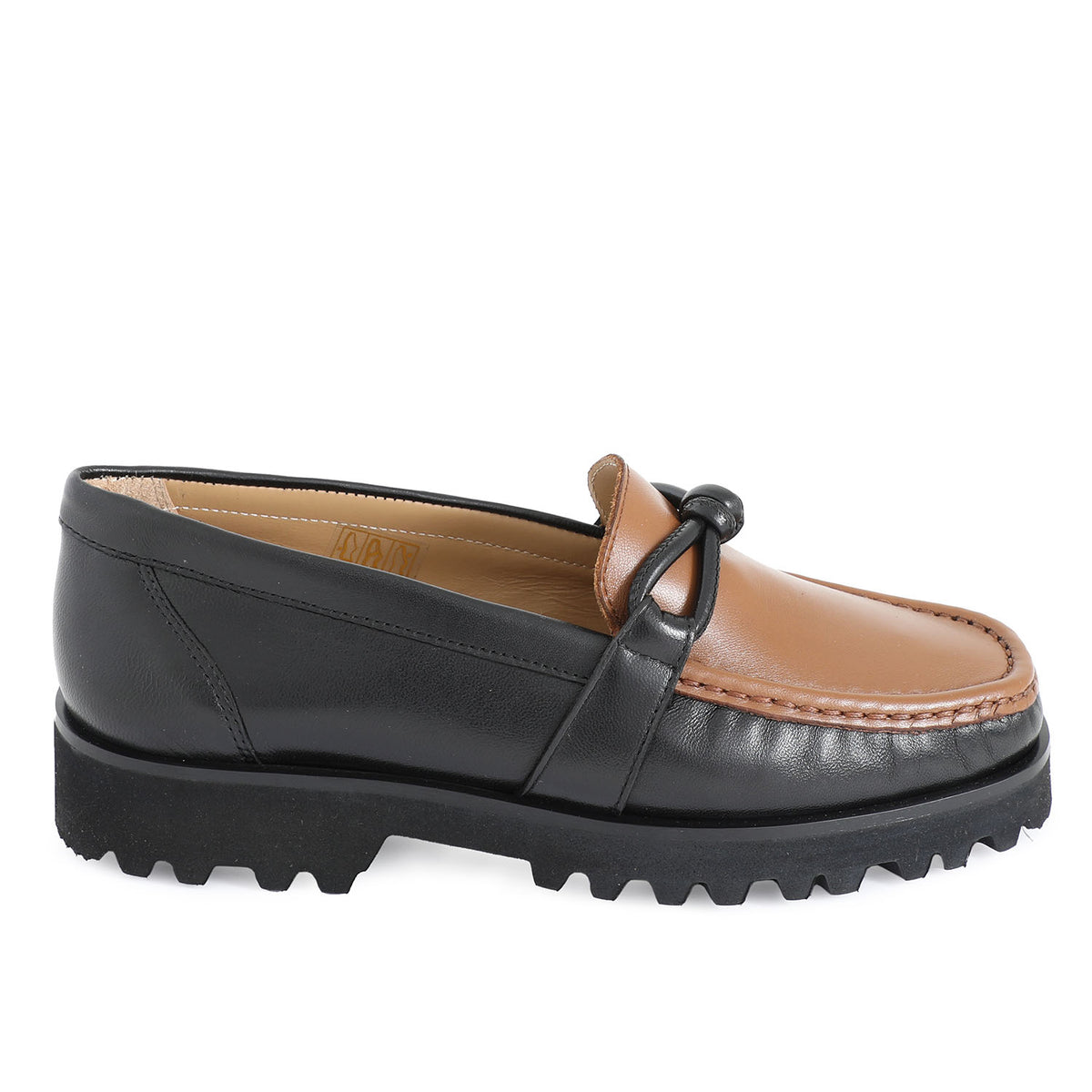 Verona Black Tan Leather Loafer
