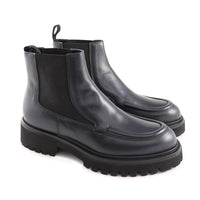 Willard Chunky Leather Chelsea Boot Blue