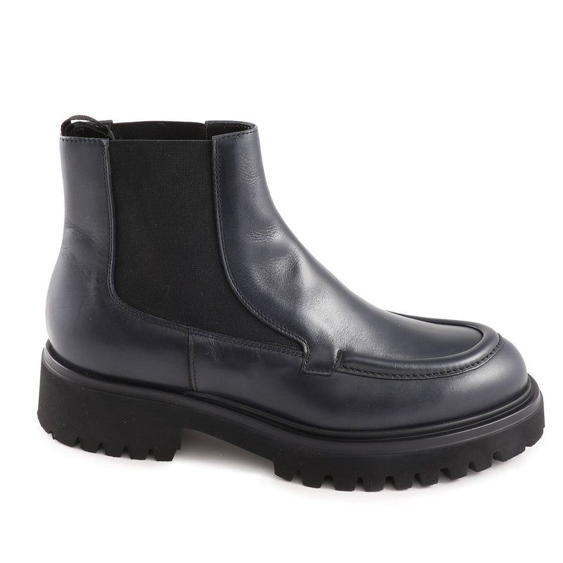 Willard Chunky Leather Chelsea Boot Blue